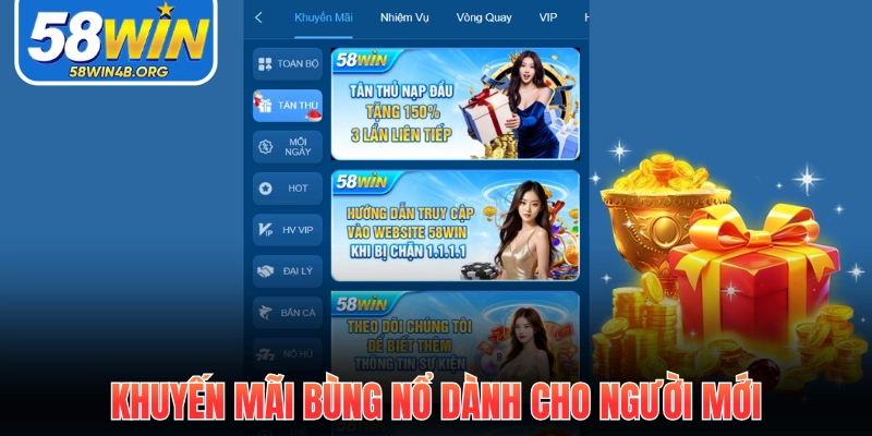 Đăng Ký 58Win Cá Cược Thả Ga Thưởng Bùng Nổ Mỗi Ngày 3 khuyen mai co 1 0 2 danh cho nguoi moi